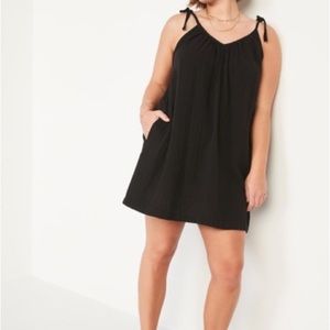 Black Sleeveless Cami Tank Mini Swing Dress Plus Size 3x NWT